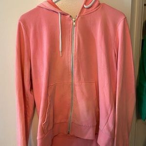 DIVIDED orange zip up hoodie